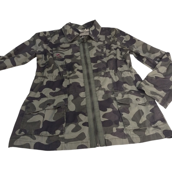 Ashley by 26 International Camo Embroidered Roll-up Tab Hunt Jacket Sz XL NWT - Picture 7 of 15